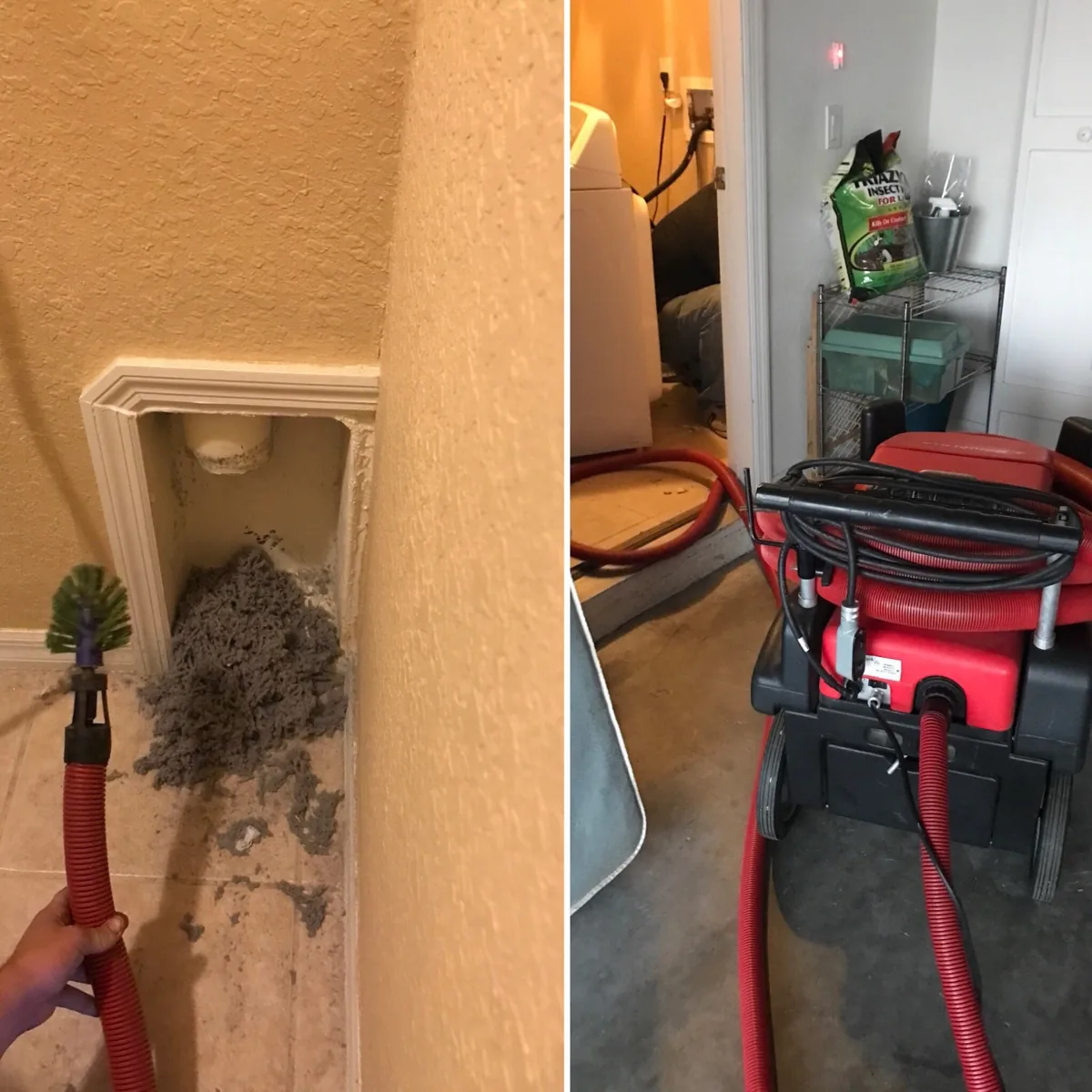 Duct cleaning before and after evidence