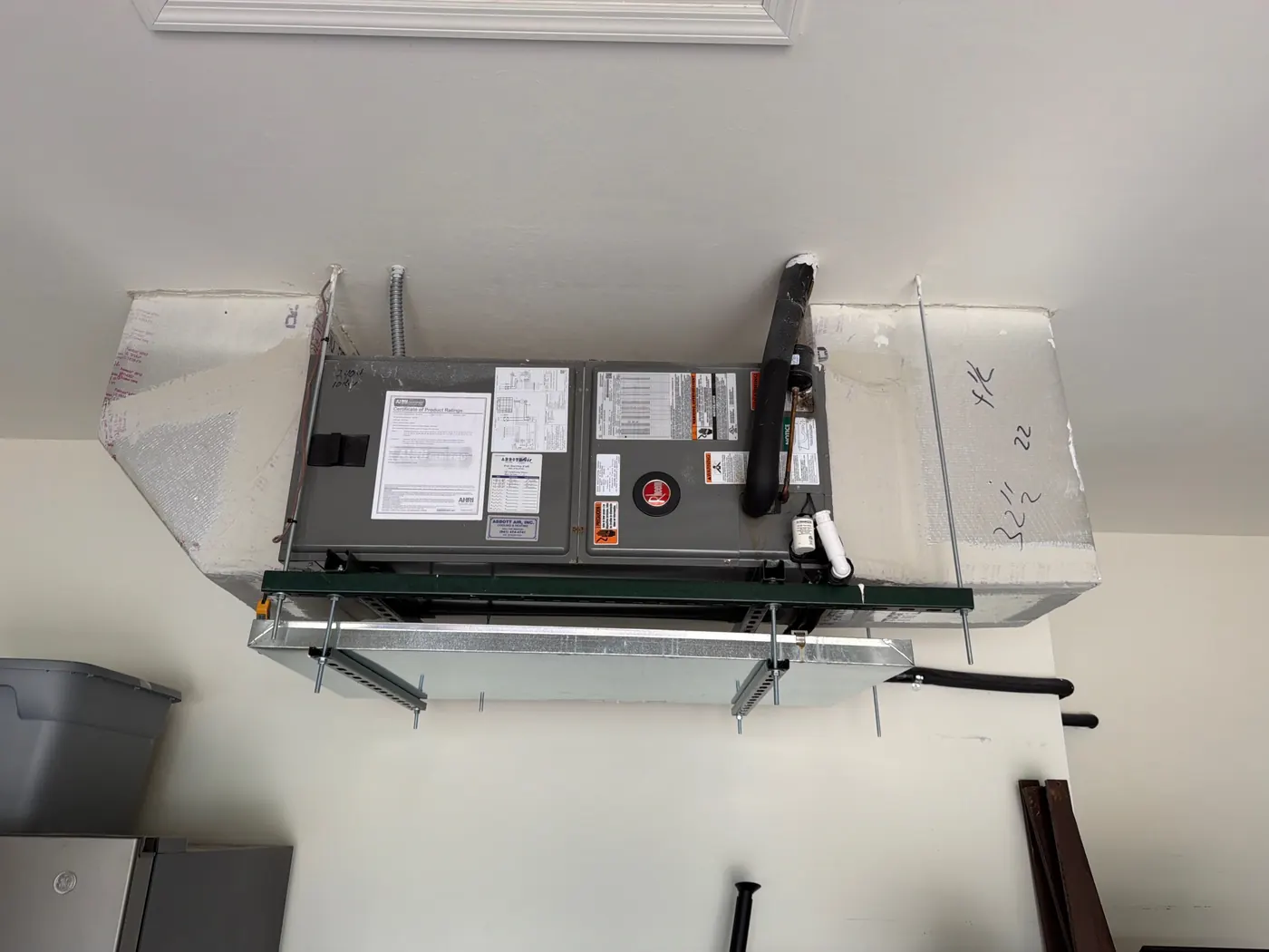Air handler installation documentation