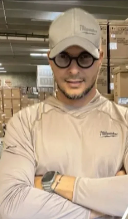 Julio Sanchez, founder of INNOVA HOME PLUS, on site at a supply warehouse