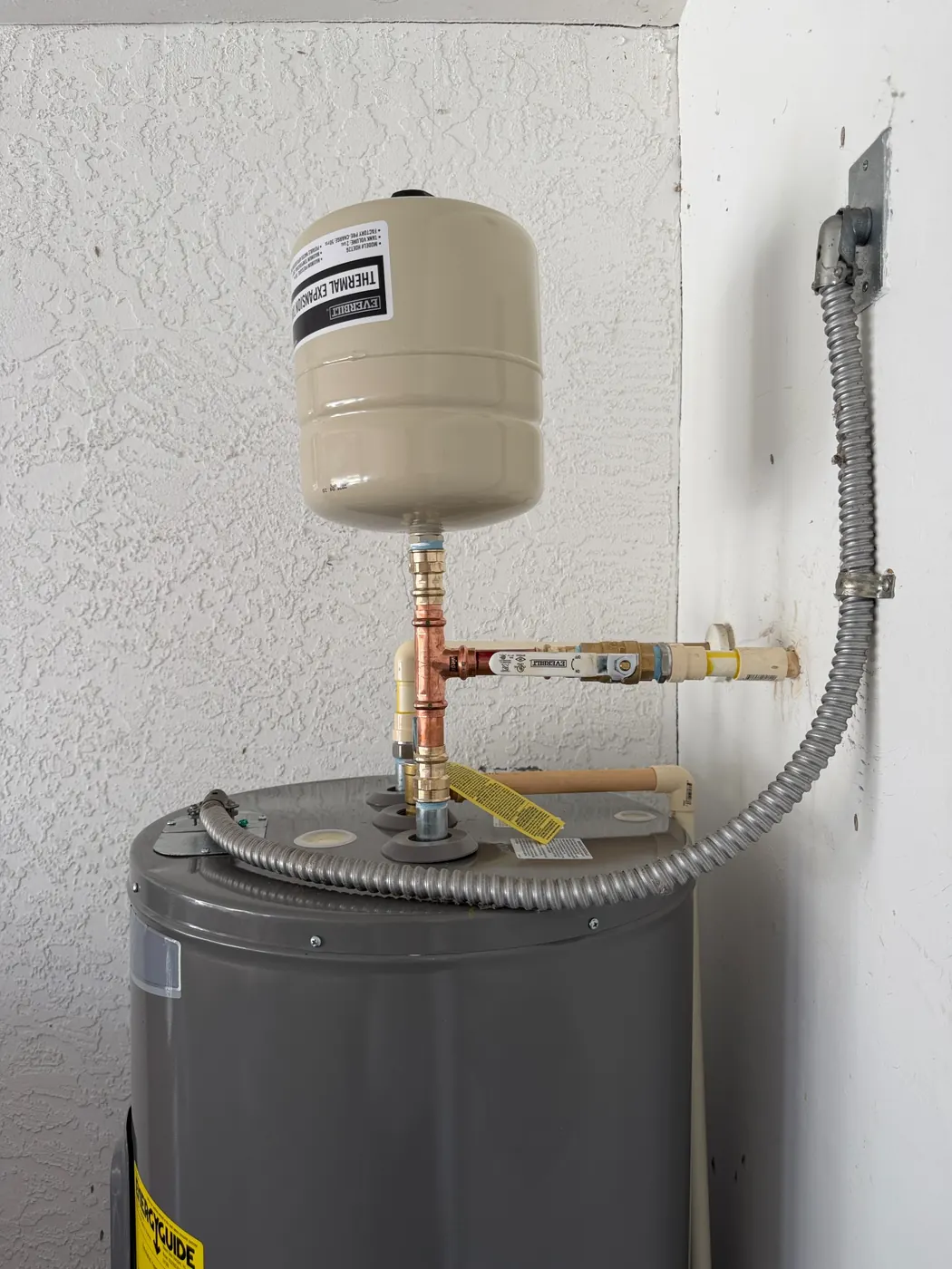 Water heater expansion tank service photo
